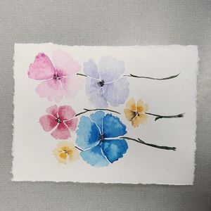 Original flower watercolor painting